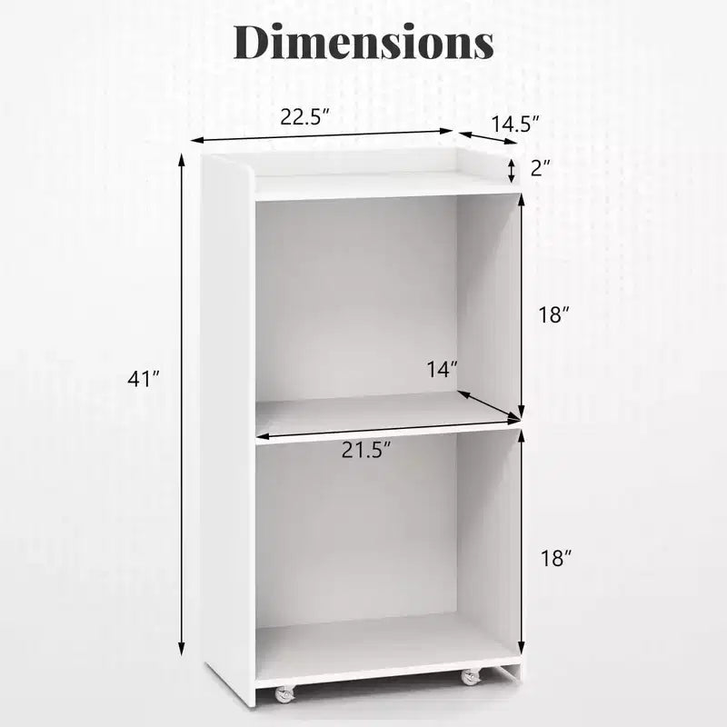 Pupitre de présentation de 41 pouces avec 2 étagères de rangement, chariot pour ordinateur portable avec 4 roulettes, noir/blanc