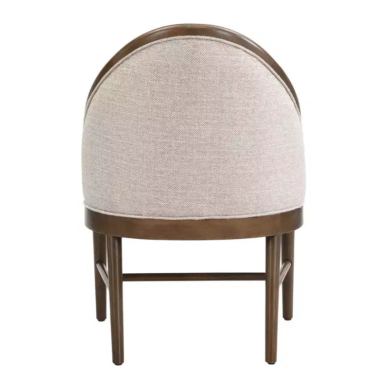 Silla de comedor tapizada de sarga de estilo moderno de mediados de siglo, con respaldo curvo (juego de 2)