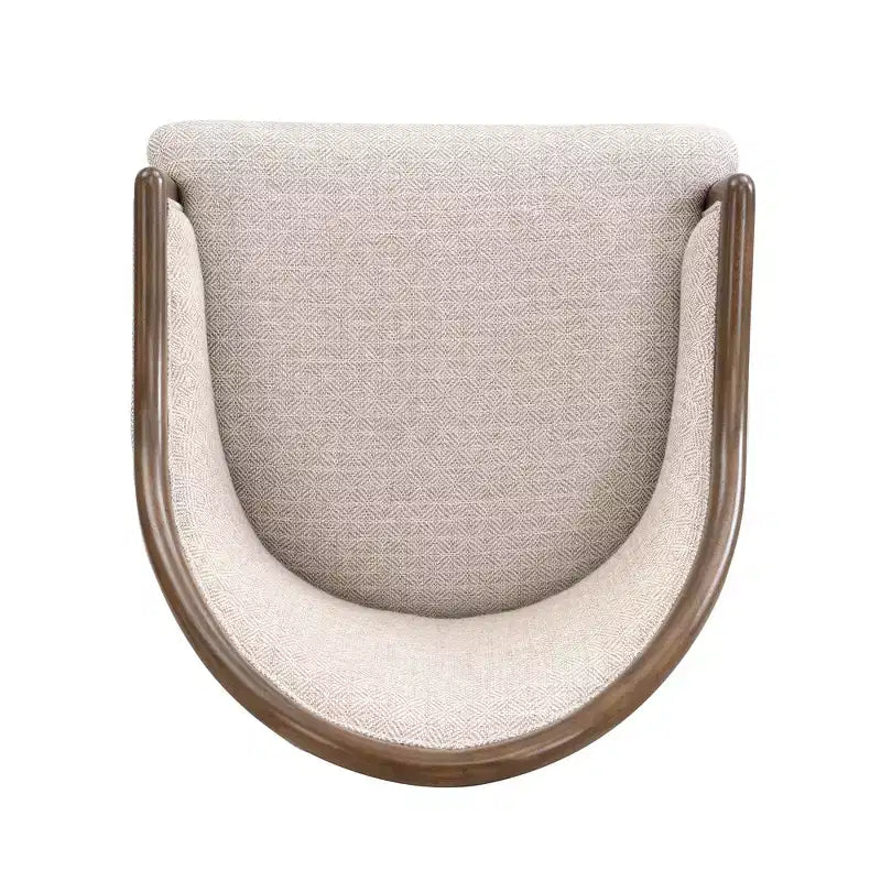 Silla de comedor tapizada de sarga de estilo moderno de mediados de siglo, con respaldo curvo (juego de 2)