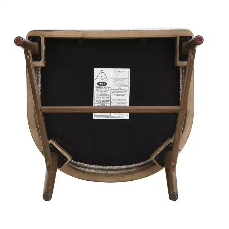 Silla de comedor tapizada de sarga de estilo moderno de mediados de siglo, con respaldo curvo (juego de 2)