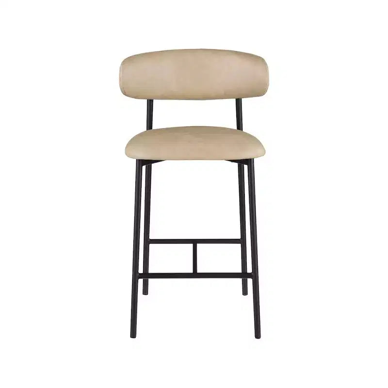 Barhocker aus veganem Leder, 2er-Set