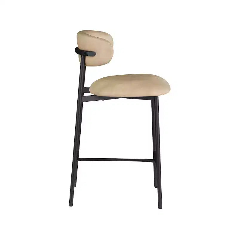 Barhocker aus veganem Leder, 2er-Set