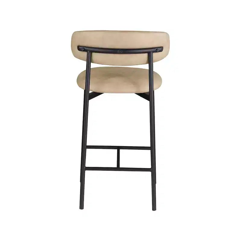 Barhocker aus veganem Leder, 2er-Set