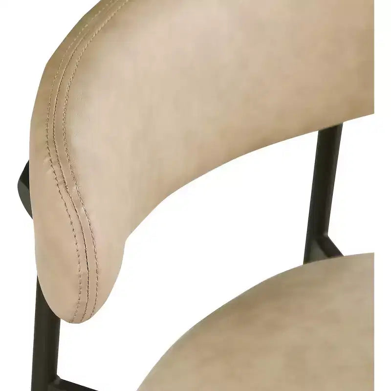 Barhocker aus veganem Leder, 2er-Set