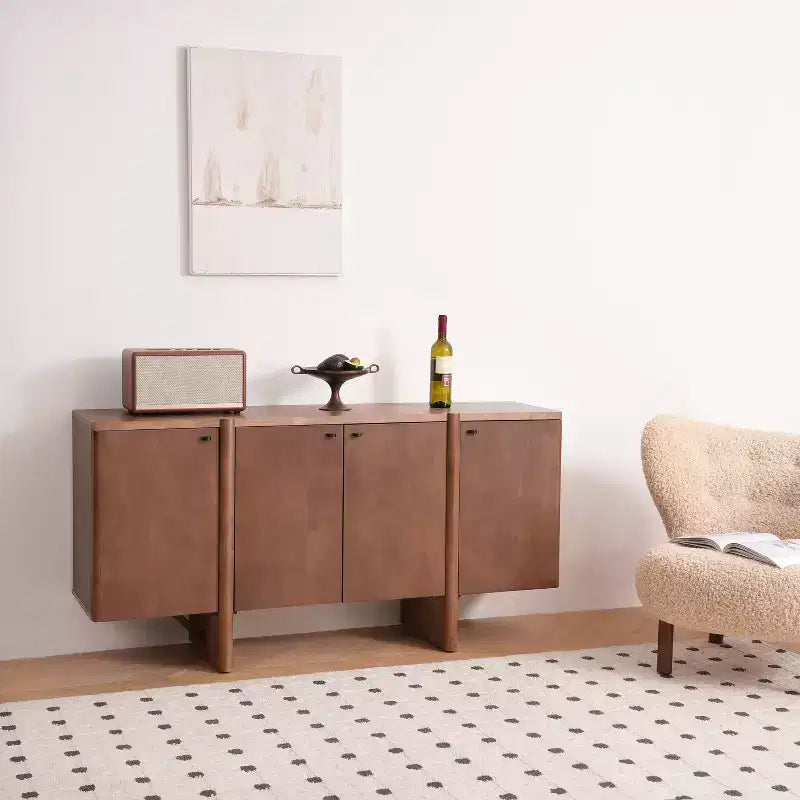Buffet de rangement polyvalent en bois, style moderne et minimaliste