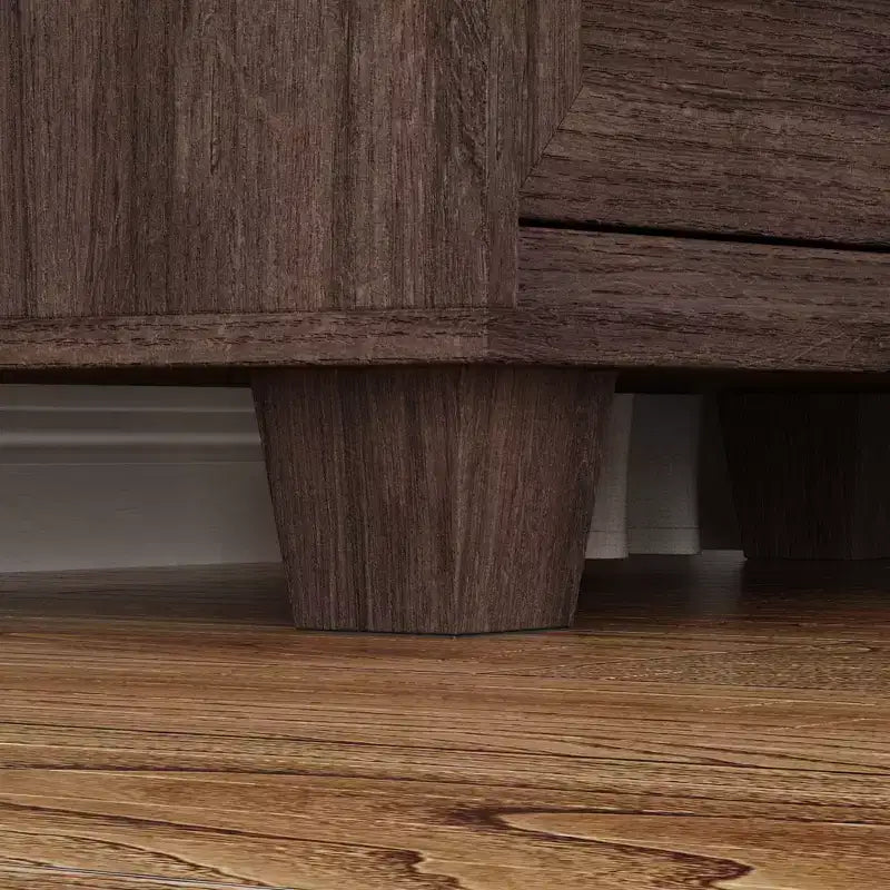 Grande table de chevet à 3 tiroirs, meuble d’appoint vintage en bois