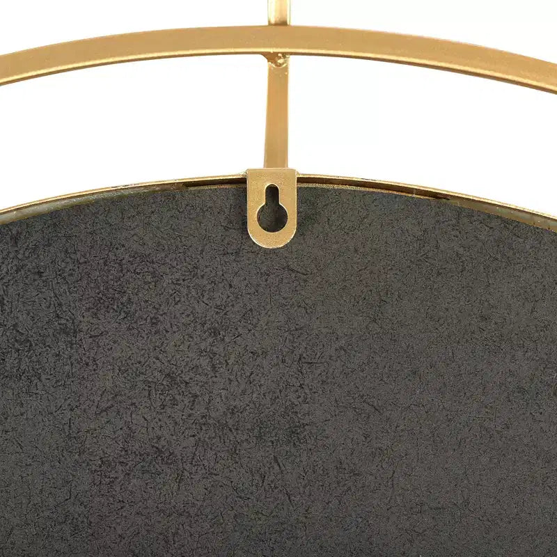 Runder Wandspiegel mit Drahtrahmen, Gold