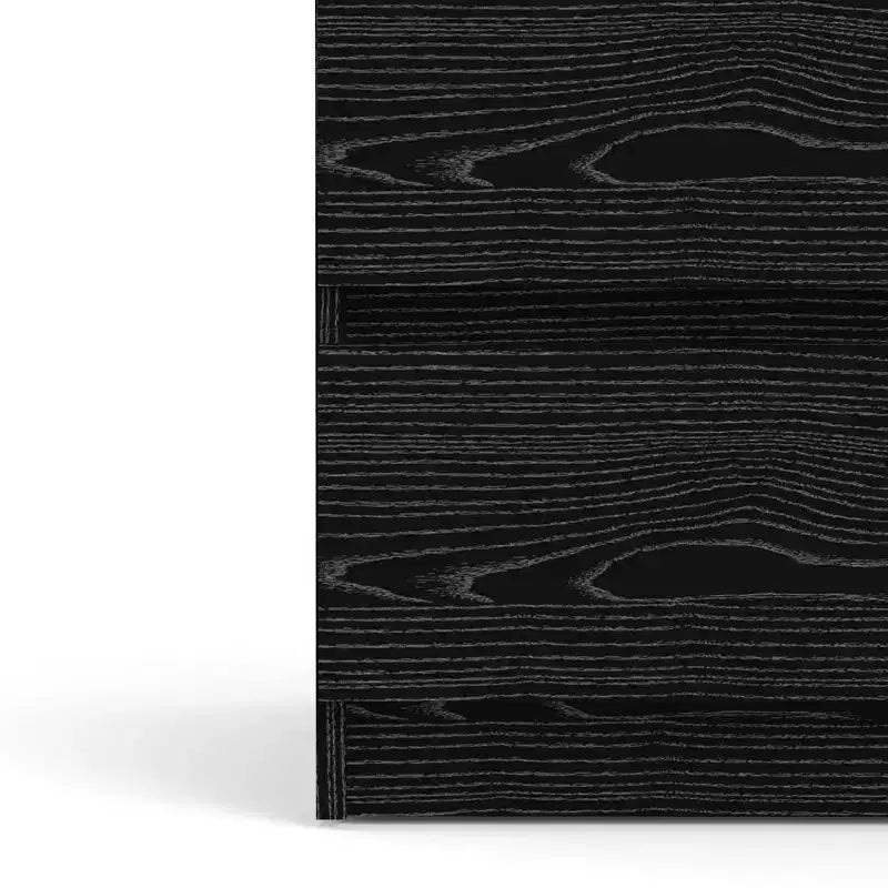 Kommode mit 6 Schubladen, schwarze Holzmaserung