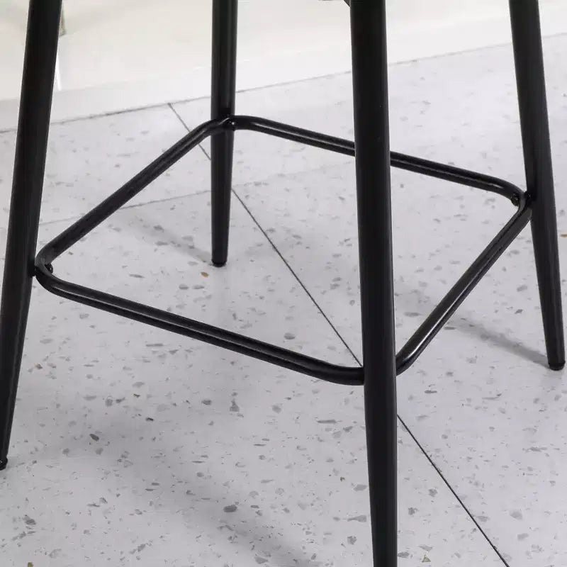 Lot de 2 tabourets de bar pivotants à hauteur de comptoir, rotation à 360, assise rembourrée de 25.6in de hauteur, tissu de lin noir, pour îlot de cuisine ou bar de pub