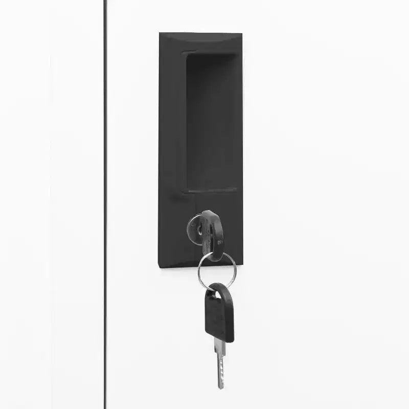 Armoire vestiaire en acier blanc - Grand espace de rangement, aérations, portes verrouillables, porte-étiquettes, montage facile