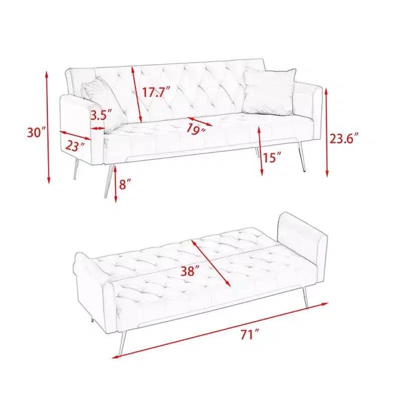 Sofá de dos plazas de terciopelo, cómodo, verde, para sala de estar o dormitorio