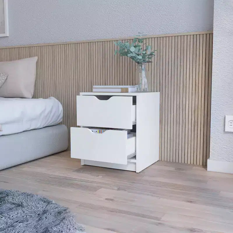 2 tables de chevet élégantes et fonctionnelles à 2 tiroirs pour la chambre et le salon
