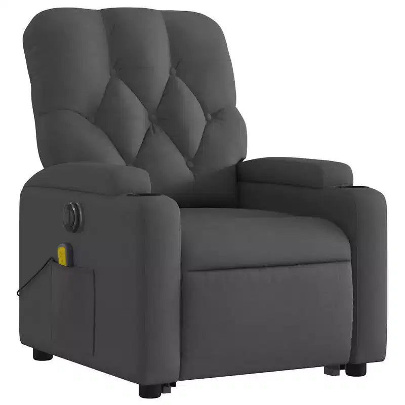 Sillón reclinable de masaje de pie, gris oscuro