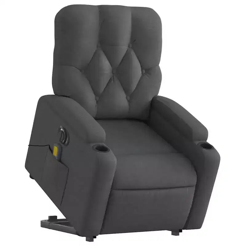 Sillón reclinable de masaje de pie, gris oscuro