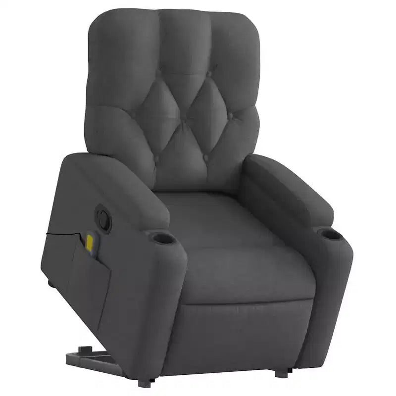 Sillón reclinable de masaje de pie, gris oscuro