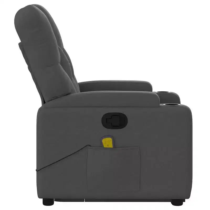 Sillón reclinable de masaje de pie, gris oscuro