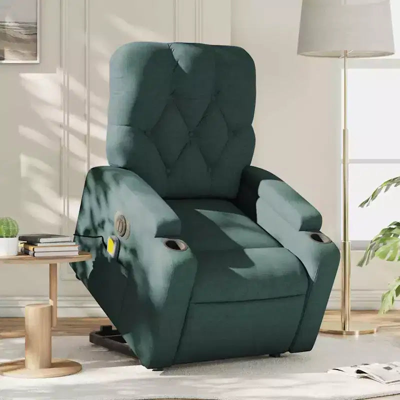 Sillón reclinable de masaje de pie, gris oscuro