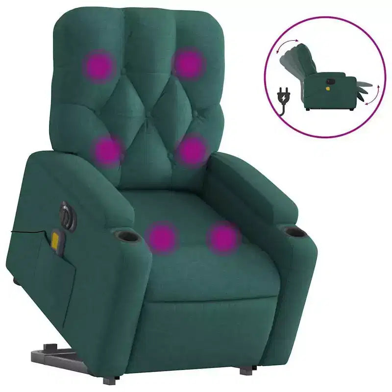 Aufstehsessel mit Massagefunktion, Dunkelgrau