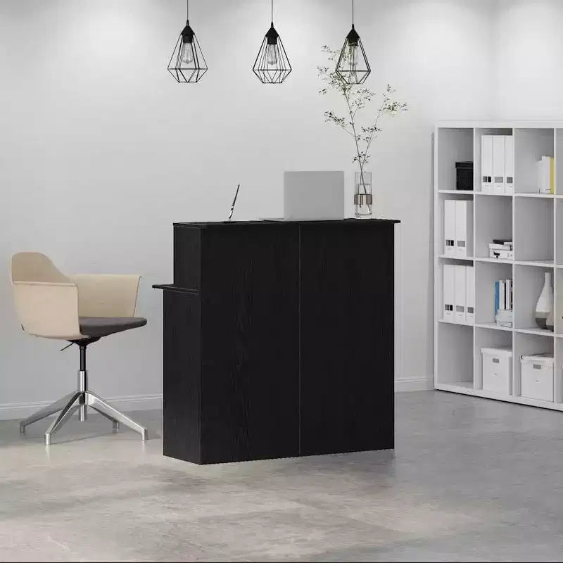 Empfangstresen, Schwarz, 39.4x19.7x40.7, Holzwerkstoff