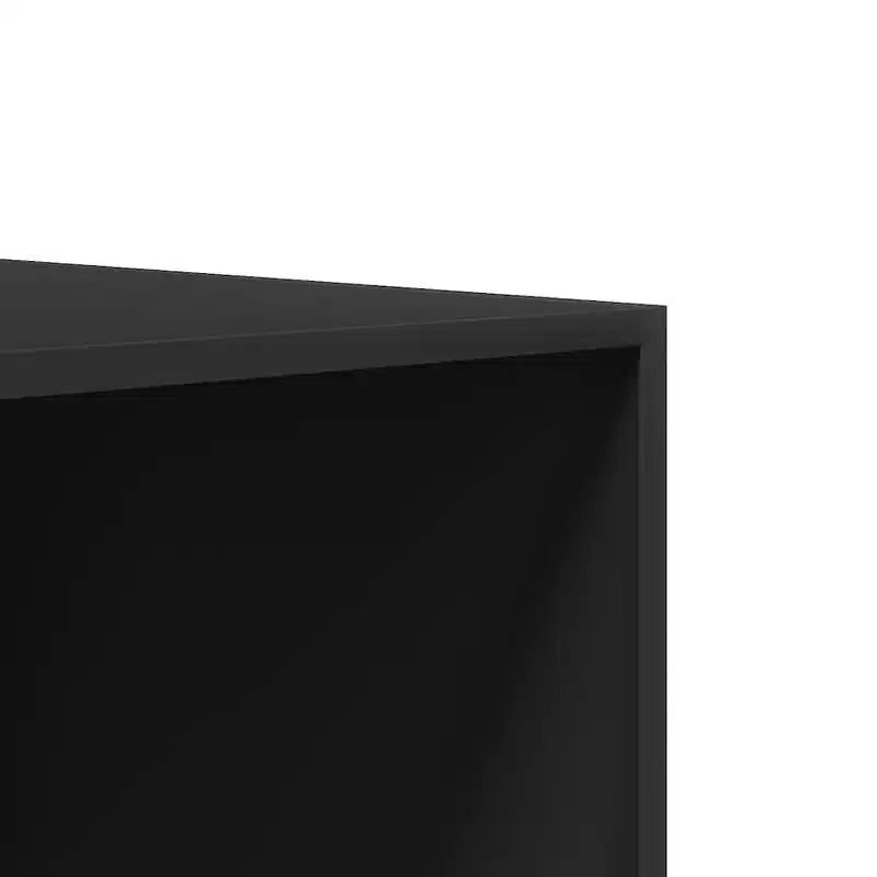 Armario negro de madera de ingeniería, compacto y rectangular