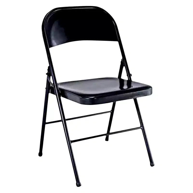 Chaise pliante en métal noire