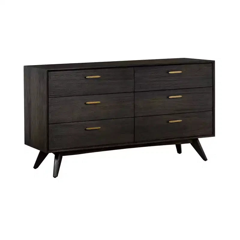 Kommode mit 6 Schubladen im Mid-Century-Modern-Stil