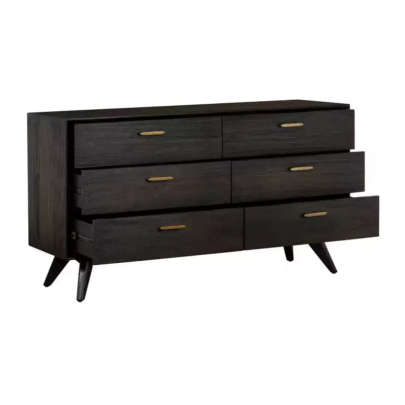 Kommode mit 6 Schubladen im Mid-Century-Modern-Stil