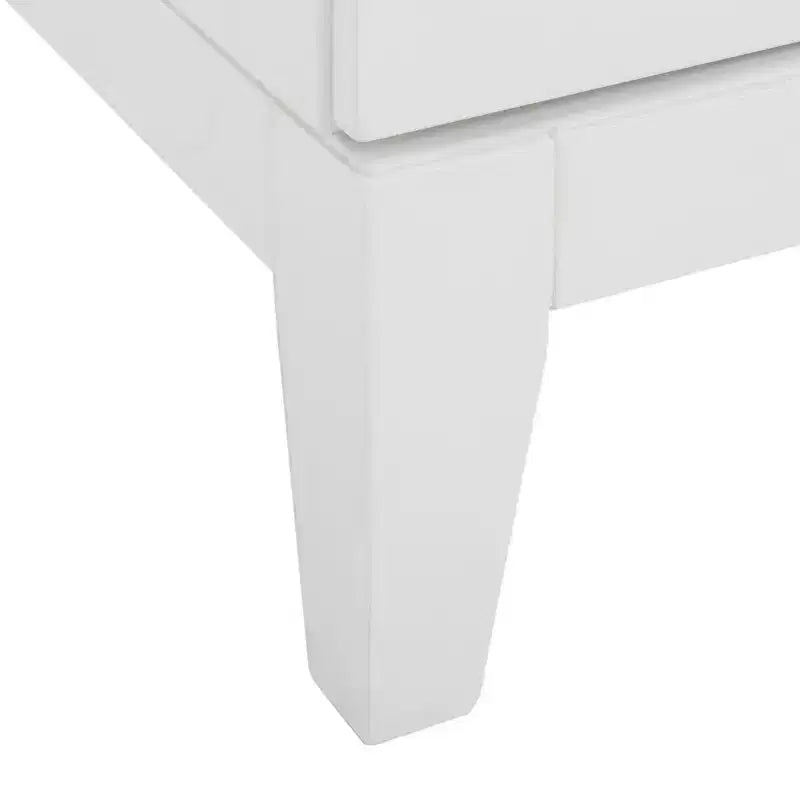 Mesita de noche con 2 cajones - NST6602 - blanca/dorada