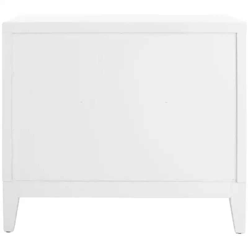 Mesita de noche con 2 cajones - NST6602 - blanca/dorada