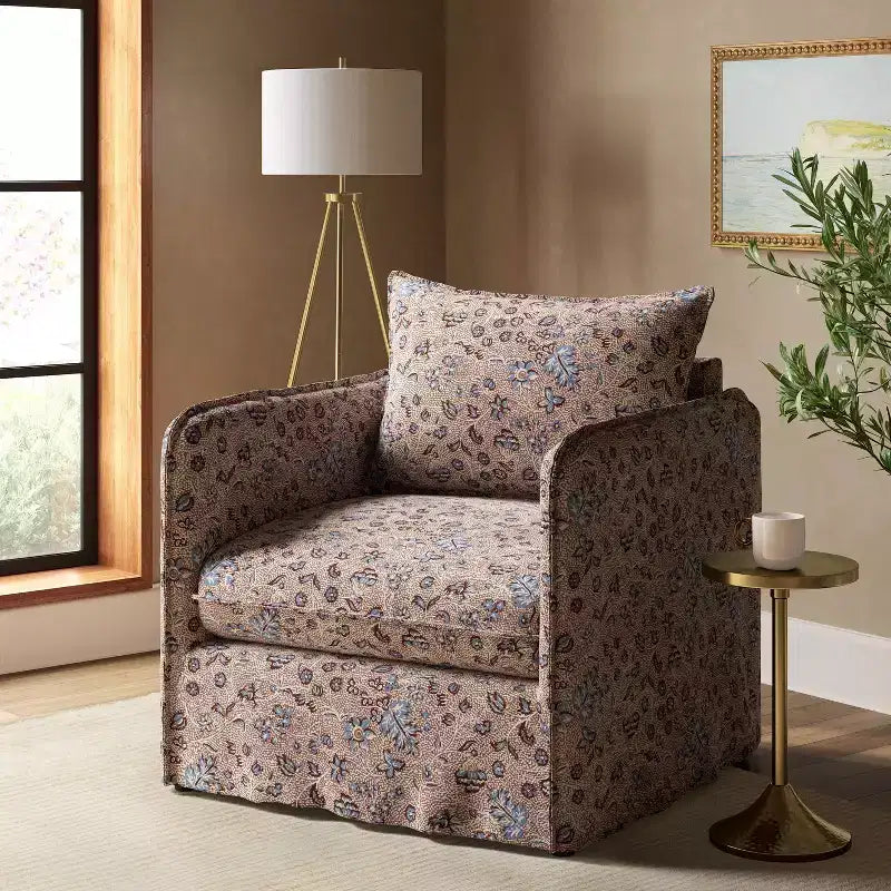 Sillón reclinable informal con costuras francesas
