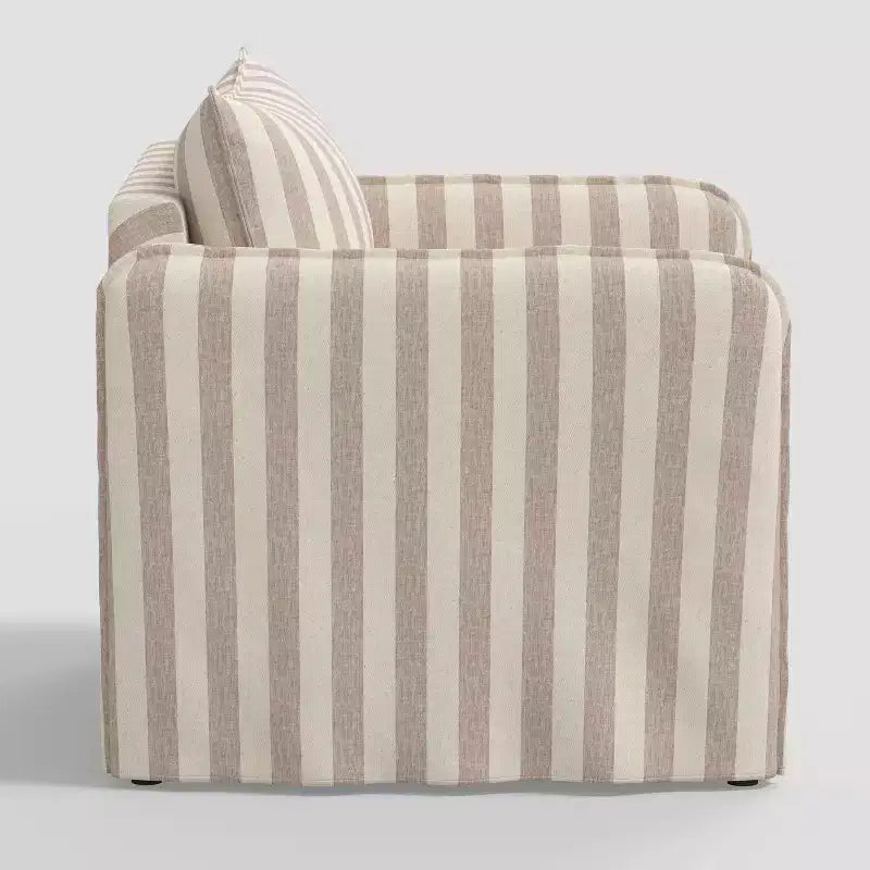 Sillón reclinable informal con costuras francesas