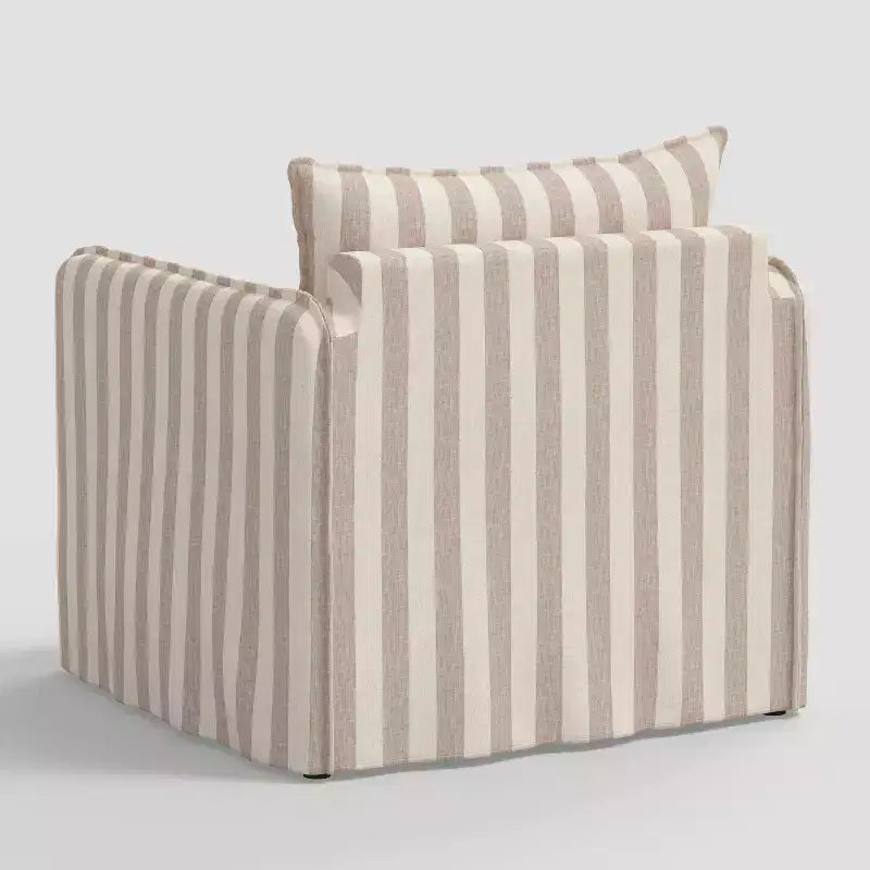 Sillón reclinable informal con costuras francesas
