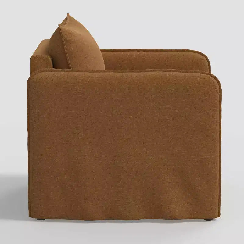 Sillón reclinable informal con costuras francesas