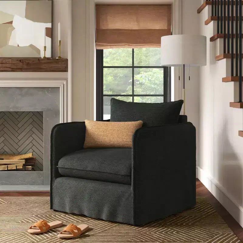 Lässiger Loungesessel mit französischen Nähten